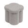 B FSOBEIIALEO Storage Ottoman Cube Flowers Shaped Ottomans with Storage Foot Stool Footrest for Lving Room Boucle Ottoman Seat for Dorm RoomFaux Teddy Fur Grey 126x126x126