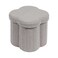 B FSOBEIIALEO Storage Ottoman Cube Flowers Shaped Ottomans with Storage Foot Stool Footrest for Lving Room Boucle Ottoman Seat for Dorm RoomFaux Teddy Fur Grey 126x126x126