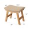 Kitsanery Foot StoolOttomanBamboo Small Sofa Foot Rest Under DeskExtra Seating for Living Room Bedroom and Kitchen Natural Stool Legs Beige Surface