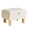 Aibiju Ottoman with Storage Small Foot Rest for Couch 16x12x95inch Safety Hinge Flip Top Foot Stool Load up to 330lb for Living Room Dorm Teddy White YDJD136W