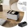 STORAGEBUD Storage Ottoman Cube with Small Bin 16in Square Ottoman with Storage for Living Room and Bedroom Small Ottomans Foot Rest Fabric Foot Stools Ottomans Max 330lbs Light Grey