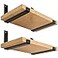 WINKER Shelf Brackets 12 Inch 4PCS Heavy Duty Frosted Black Wall Bracket with Lip for Floating Shelves Rustic Iron Metal Shelf Bracket for DIY Open Shelving Hardware Included