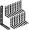 Emeroll 20 PCS Black Corner Bracket Heavy Duty Shelf Brackets 5 x 3 Inch L Corner Brace Joint Angle Bracket for Shelves Furniture Cabinet Bookshelf with Screws