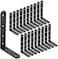 Emeroll 20 PCS Black Corner Bracket Heavy Duty Shelf Brackets 5 x 3 Inch L Corner Brace Joint Angle Bracket for Shelves Furniture Cabinet Bookshelf with Screws