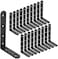 Emeroll 20 PCS Black Corner Bracket Heavy Duty Shelf Brackets 5 x 3 Inch L Corner Brace Joint Angle Bracket for Shelves Furniture Cabinet Bookshelf with Screws