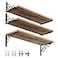 IARTOPS L Shelf Brackets for 8 10 Board Floating Shelf Bracket Heavy Duty Metal Shelving Brackets for Shelves Decorative Iron Rustic Wall Brackets for DIY Floating Shelf 6 Pack Black