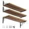 IARTOPS L Shelf Brackets for 8 10 Board Floating Shelf Bracket Heavy Duty Metal Shelving Brackets for Shelves Decorative Iron Rustic Wall Brackets for DIY Floating Shelf 6 Pack Black