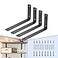 CLT CLETING CLT Black Shelf Bracket 8 X 43 Quarter Inch 14 Thick Max Load 440 lb Rustic Industrial Modern Farmhouse Heavy Duty Cold Rolled Steel Bracket for Table Bench Space Saving DIY Pack of 4