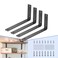 CLT CLETING CLT Black Shelf Bracket 8 X 43 Quarter Inch 14 Thick Max Load 440 lb Rustic Industrial Modern Farmhouse Heavy Duty Cold Rolled Steel Bracket for Table Bench Space Saving DIY Pack of 4