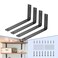 CLT CLETING CLT Black Shelf Bracket 8 X 43 Quarter Inch 14 Thick Max Load 440 lb Rustic Industrial Modern Farmhouse Heavy Duty Cold Rolled Steel Bracket for Table Bench Space Saving DIY Pack of 4