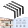 CLT CLETING CLT Black Shelf Bracket 12 X 5 Quarter Inch 14 Thick Max Load 440 lb Rustic Industrial Modern Farmhouse Heavy Duty Cold Rolled Steel Bracket for Table Bench Space Saving DIY Pack of 4