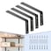 CLT CLETING CLT Black Shelf Bracket 12 X 5 Quarter Inch 14 Thick Max Load 440 lb Rustic Industrial Modern Farmhouse Heavy Duty Cold Rolled Steel Bracket for Table Bench Space Saving DIY Pack of 4