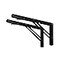 CLT CLETING 24 Black Folding Shelf Brackets Max Load 440 lb Heavy Duty DIY Wall Mounted Shelf Bracket Space Saving for Table Work Bench Pack of 2