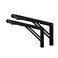 CLT CLETING 24 Black Folding Shelf Brackets Max Load 440 lb Heavy Duty DIY Wall Mounted Shelf Bracket Space Saving for Table Work Bench Pack of 2