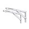 CLT CLETING CLT 16 White Folding Shelf Brackets Max Load 440 lb Heavy Duty DIY Wall Mounted Shelf Bracket Space Saving for Table Work Bench Pack of 2
