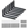 WINKER Corner Brace 16Pcs Shelf Bracket Heavy Duty Black Steel L Corner Brace Decorative Joint Angle Bracket for Shelf 5 InchX3 Inch Shelves Wall Hanging Bracket with Screws5 InchX3 Inch16PCS