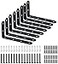 WINKER Corner Brace 12Pcs Shelf Bracket Heavy Duty Black Steel L Corner Brace Decorative Joint Angle Bracket for Shelf 5 InchX3 Inch Shelves Wall Hanging Bracket with Screws5 InchX3 Inch12PCS