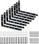 WINKER Corner Brace 12Pcs Shelf Bracket Heavy Duty Black Steel L Corner Brace Decorative Joint Angle Bracket for Shelf 5 InchX3 Inch Shelves Wall Hanging Bracket with Screws5 InchX3 Inch12PCS