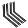 WINKER Shelf Bracket 12 Inch 12 Inchx8 Inchx15 Inch Heavy Duty Black Brackets for Shelves Corner L Bracket for Wall Shelves Metal Iron Shelf Brackets
