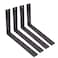 WINKER Shelf Bracket 12 Inch 12 Inchx8 Inchx15 Inch Heavy Duty Black Brackets for Shelves Corner L Bracket for Wall Shelves Metal Iron Shelf Brackets