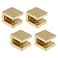 KUMGROT 4pcs Shower Shelf Clips Glass U Clamp Shelf No Drill Adjustable Support Bracket Hardware for 032039810mm Glass Gold