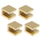 KUMGROT 4pcs Shower Shelf Clips Glass U Clamp Shelf No Drill Adjustable Support Bracket Hardware for 032039810mm Glass Gold