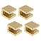 KUMGROT 4pcs Shower Shelf Clips Glass U Clamp Shelf No Drill Adjustable Support Bracket Hardware for 032039810mm Glass Gold