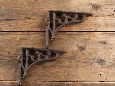 Midwest Craft House Antique Style Cast Iron Shelf Brace Wall Bracket Small 4 18 X 3 58 Black Set of 2