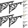khtumeware Cast Iron Gray Shelf Brackets 787x56x17 Inch 4 Pack Heavy Duty Antique Black Brackets for Shelves Baroque Kitchen Decorative Rack Shelves Victorian Shelf BracketsIron Gray