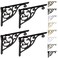 khtumeware Cast Iron Gray Shelf Brackets 787x56x17 Inch 4 Pack Heavy Duty Antique Black Brackets for Shelves Baroque Kitchen Decorative Rack Shelves Victorian Shelf BracketsIron Gray