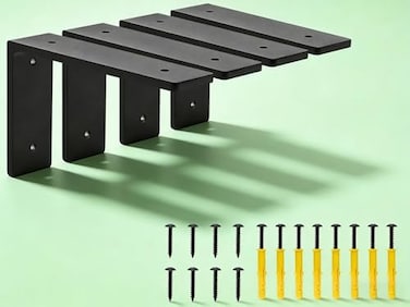 Firmetal 6x 4Shelf Brackets diecast Formation Vertical Angle Premium Alloy Metal Heavy Duty Shelf Bracket high Strength Mounting Hardware Included Corner Brace JointPack of 4 6 INCH x4 INCHNo Beam