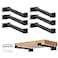 EZYDECOR 6Pcs Floating Shelves Brackets Heavy Duty Wooden Shelf Brackets 10inch Decorative Wall Shelf Brackets Supports with Lip Black 10