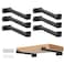 EZYDECOR 6Pcs Floating Shelves Brackets Heavy Duty Wooden Shelf Brackets 10inch Decorative Wall Shelf Brackets Supports with Lip Black 10