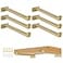EZYDECOR 6Pcs Floating Shelves Brackets Heavy Duty Wooden Shelf Brackets 8inch Decorative Wall Shelf Brackets Supports with Lip Gold 8