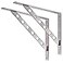 YUMORE 16 inch Stainless Steel Shelf Brackets Heavy Duty Solid Shelf Support Max Load 550lb Corner Brace Joint Right Angle Bracket Pack of 2