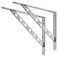 YUMORE 16 inch Stainless Steel Shelf Brackets Heavy Duty Solid Shelf Support Max Load 550lb Corner Brace Joint Right Angle Bracket Pack of 2