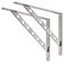 YUMORE 16 inch Stainless Steel Shelf Brackets Heavy Duty Solid Shelf Support Max Load 550lb Corner Brace Joint Right Angle Bracket Pack of 2