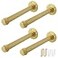 OVOV Gold Industrial Pipe Shelf Brackets Heavy Duty Pipe Floating Shelf Bracket Rustic Wall Mounted Shelving Support for Wood Board 10 Inch 4 Pack