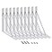 HOME MASTER HARDWARE 10 x 8 inch Metal Shelf Brackets 90 Triangle LBracket Wall Mount Supports for Floating Shelves w Screws White 10Pack