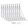 HOME MASTER HARDWARE 10 x 8 inch Metal Shelf Brackets 90 Triangle LBracket Wall Mount Supports for Floating Shelves w Screws White 10Pack