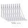 HOME MASTER HARDWARE 10 x 8 inch Metal Shelf Brackets 90 Triangle LBracket Wall Mount Supports for Floating Shelves w Screws White 10Pack