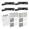 EVALD Heavy Duty Floating Shelf Bracket 4Inch Floating Mantel Mount Blind Shelf Supports and Anchors Floating Shelf Hardware for Home and Office Decor Fireplace Mantel Brackets 4 Pack