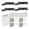 EVALD Heavy Duty Floating Shelf Bracket 4Inch Floating Mantel Mount Blind Shelf Supports and Anchors Floating Shelf Hardware for Home and Office Decor Fireplace Mantel Brackets 4 Pack