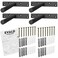 EVALD Heavy Duty Floating Shelf Bracket 6Inch Floating Mantel Mount Blind Shelf Supports and Anchors Floating Shelf Hardware for Home and Office Decor Fireplace Mantel Brackets 4 Pack