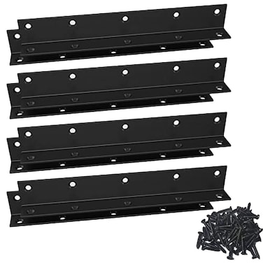 Aufuga L BracketHeavy Duty Corner BraceStainless Steel Corner BracketBlack Large Angle Brackets Metal Braces for Wood 8 8x1x1