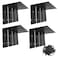 Aufuga Black Stainless Steel Shelf BracketJoint Right Angle BracketL Shape Heavy Duty Metal Corner Brace Shelf Supporter for Wood 16 34x34x2
