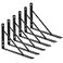 Qualward Shelf Brackets 14 Inch Heavy Duty Metal Shelf Holders Industrial Rustic Farmhouse Iron Floating Shelf Bracket for Open Shelving Right Angle L Brackets for Wall Mounted Shelves 6 Pack