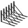 Qualward Shelf Brackets 14 Inch Heavy Duty Metal Shelf Holders Industrial Rustic Farmhouse Iron Floating Shelf Bracket for Open Shelving Right Angle L Brackets for Wall Mounted Shelves 6 Pack