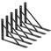 Qualward Shelf Brackets 14 Inch Heavy Duty Metal Shelf Holders Industrial Rustic Farmhouse Iron Floating Shelf Bracket for Open Shelving Right Angle L Brackets for Wall Mounted Shelves 6 Pack