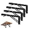 Storystore Folding Shelf Brackets 12 Inch Heavy Duty Metal Collapsible Shelf Bracket for Bench Table Shelf Hinge Wall Mounted Space Saving DIY Bracket Max Load 150 lb 4 PCS Black